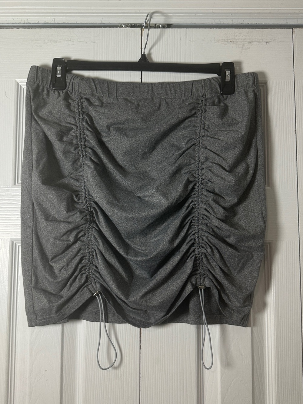 SHEIN Ruched Charcoal Gray Womens Skirt